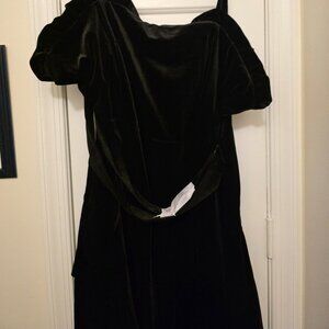 Black Dress with a Suede Feel